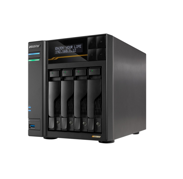 NAS устройство ASUS Lockerstor 4 Gen3 AS6804T, 4-Bay NAS, AMD Ryzen V3C14 Quad Core 2.3GHz, 16GB DDR5, 4x M.2 NVMe слотове - AS6804T - 2
