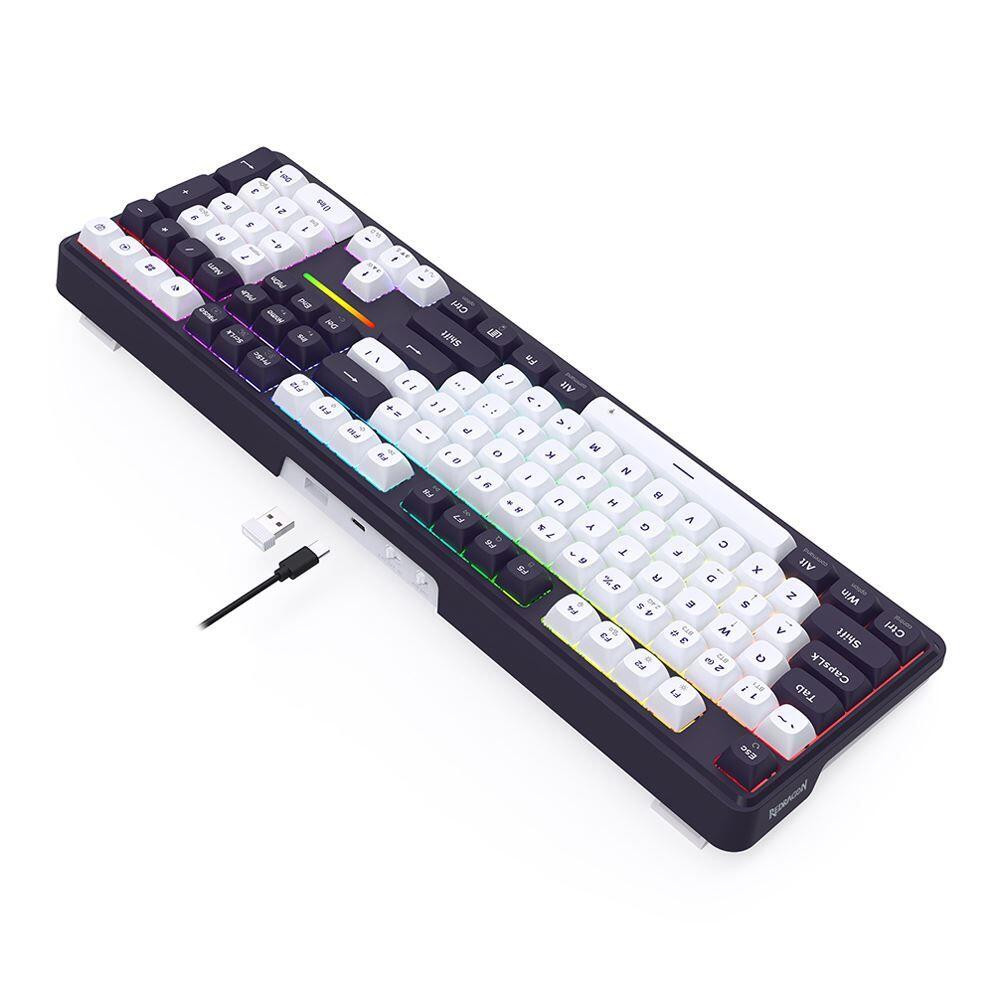 Bluetooth механична геймърска клавиатура Redragon Antonium Pro K745WB-RGB-PRO, RGB осветление, 108 клавиша, Bluetooth 5.0 - 1
