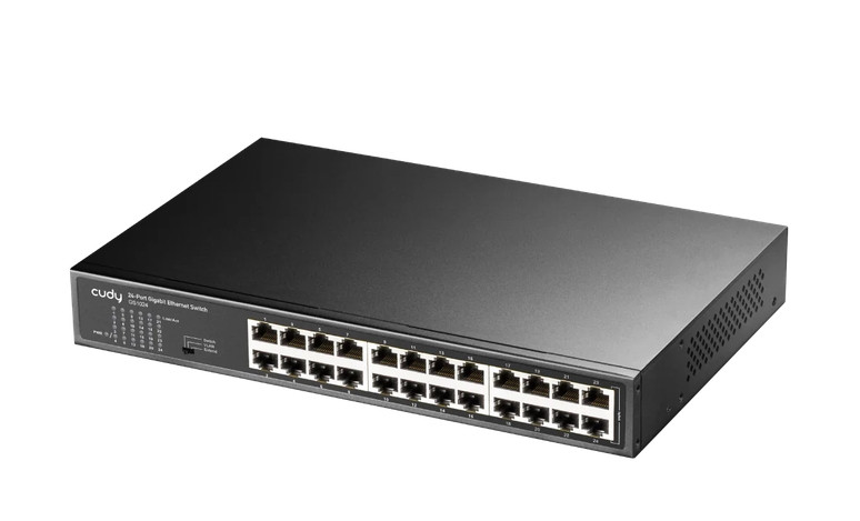Комутатор Cudy GS1024, 24 портов Gigabit Ethernet, 48 Gbps пропускателна способност, фенлес охлаждане, Desktop/Rackmount - 2