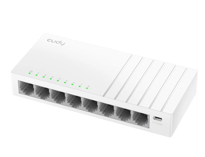Комутатор Cudy FS108D, 8x10/100Mbps портове, Desktop, Fanless, 1.6 Gbps - 1