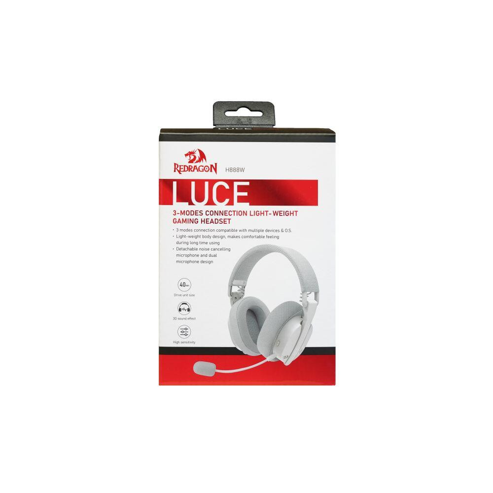 Геймърски слушалки Redragon Luce H888W, 40mm говорител, Bluetooth/USB, микрофон, 22 часа батерия - 8