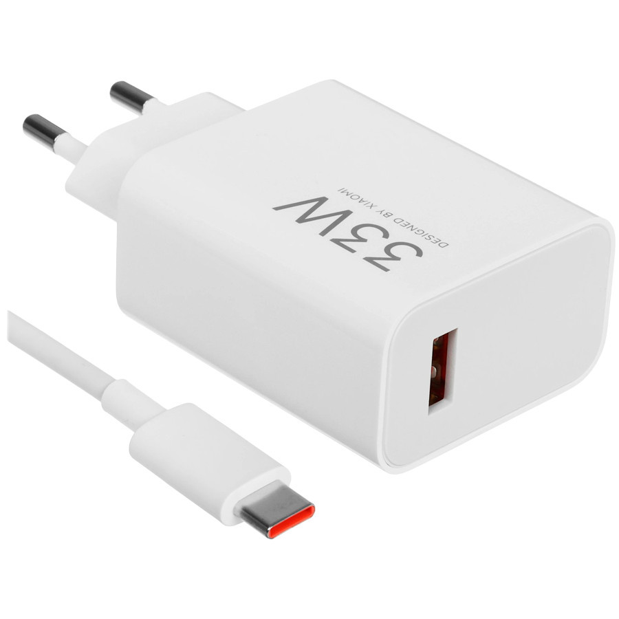 Зарядно Xiaomi 33W Charging Combo, USB Type-A, 5/9V DC, 33W, Qualcomm Quick Charge 3.0 - BHR9956EU - 1