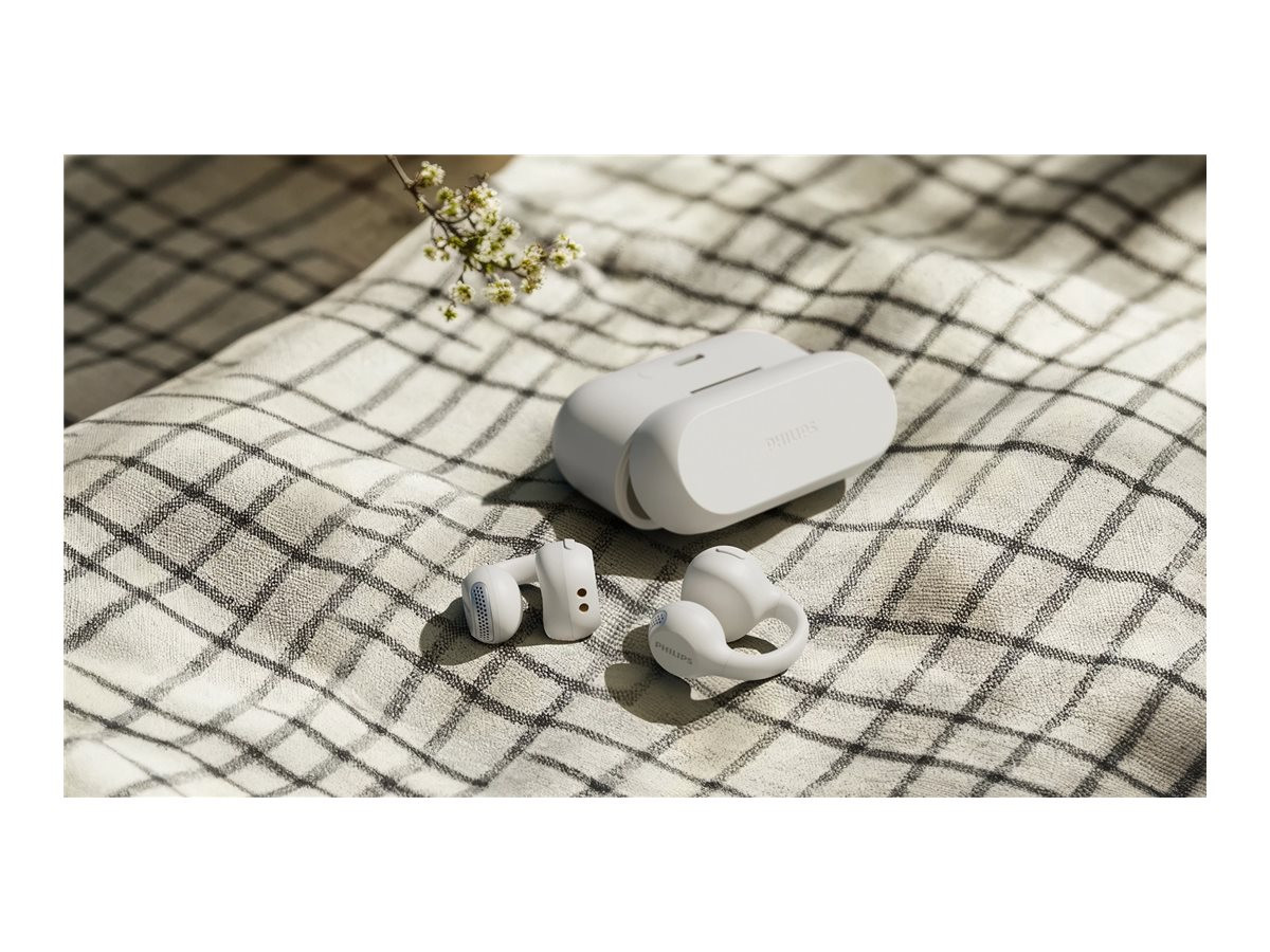 Безжични слушалки Philips TAQ2000WT, Bluetooth 5.4, Open-Ear, 28 часа възпроизвеждане, IPX4, бели - TAQ2000WT/00 - 5