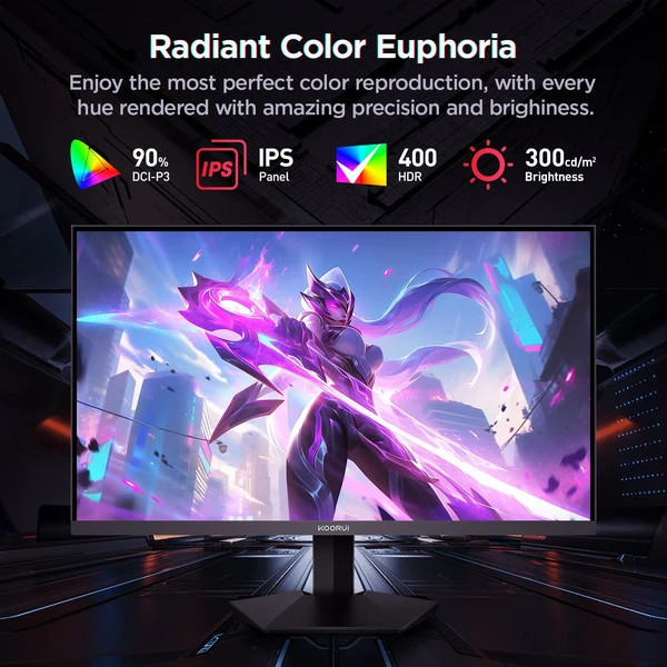 Монитор KOORUI G2721P, 27" QHD IPS, 200Hz, 1ms - 5