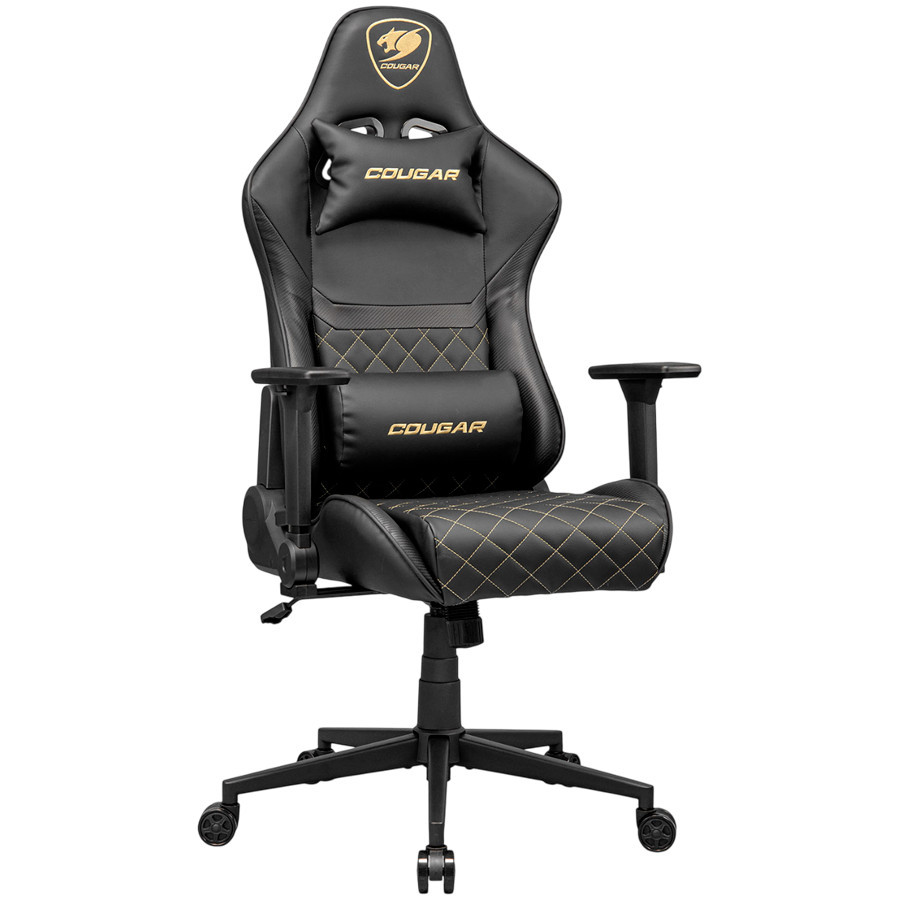 Геймърски стол COUGAR ARMOR ONE V2 Gold, PVC кожа, 4D подлакътници, до 120kg - CGR-AO2-GLB - 1
