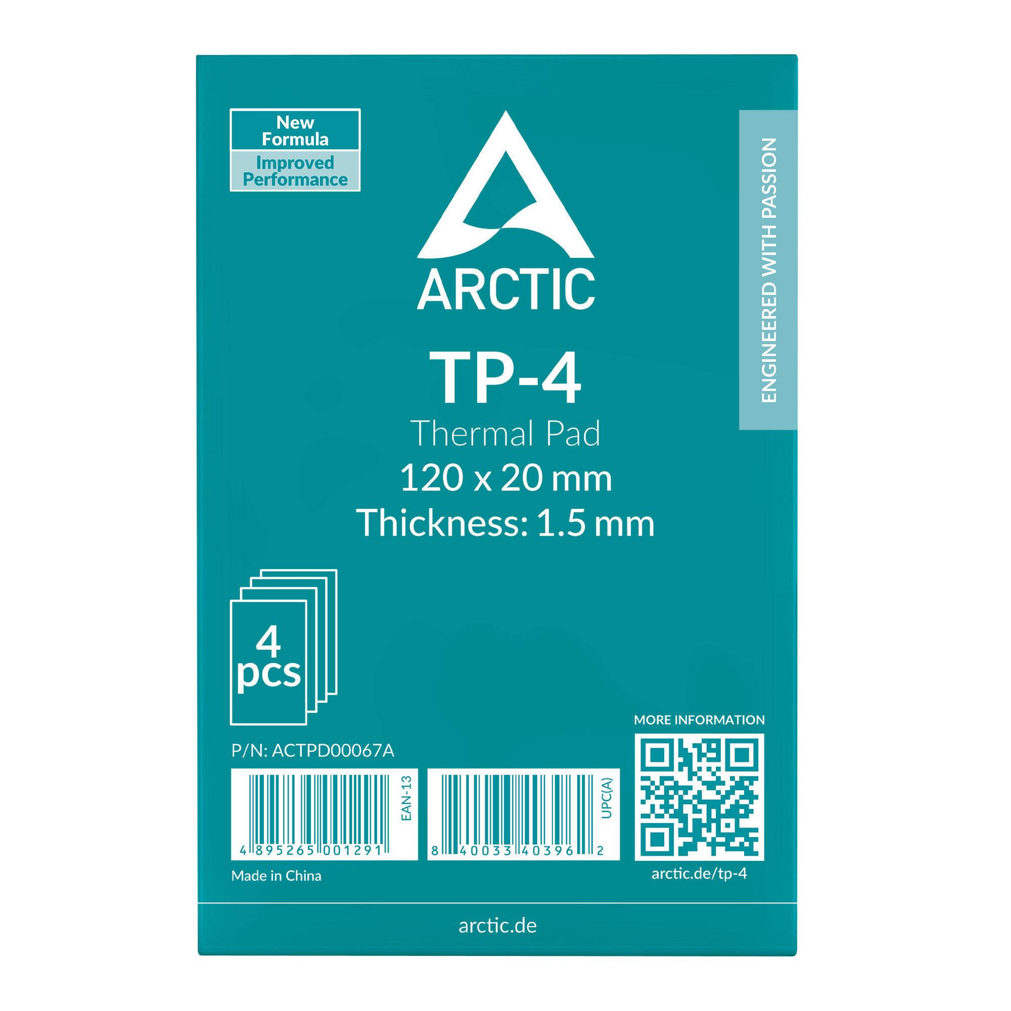Термопроводящ пад ARCTIC TP-4, 120x20x1.5mm, 4 бр. - ACTPD00067A - 3
