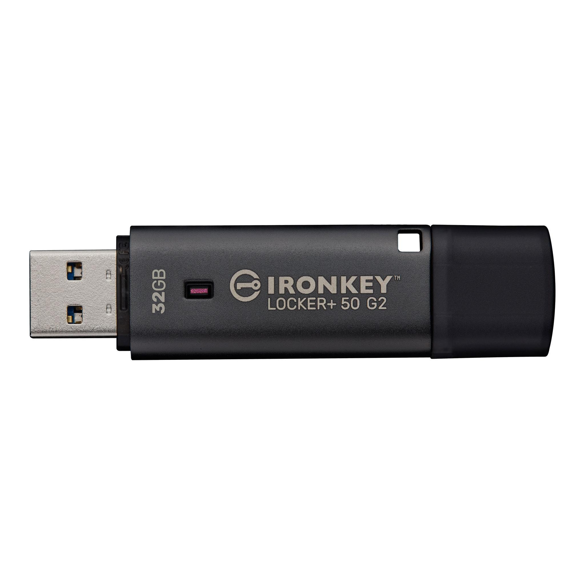 USB памет Kingston IronKey Locker+ 50 G2, 32GB, USB 3.2 Gen 1, AES 256-bit - IKLP50G2/32GB - 3