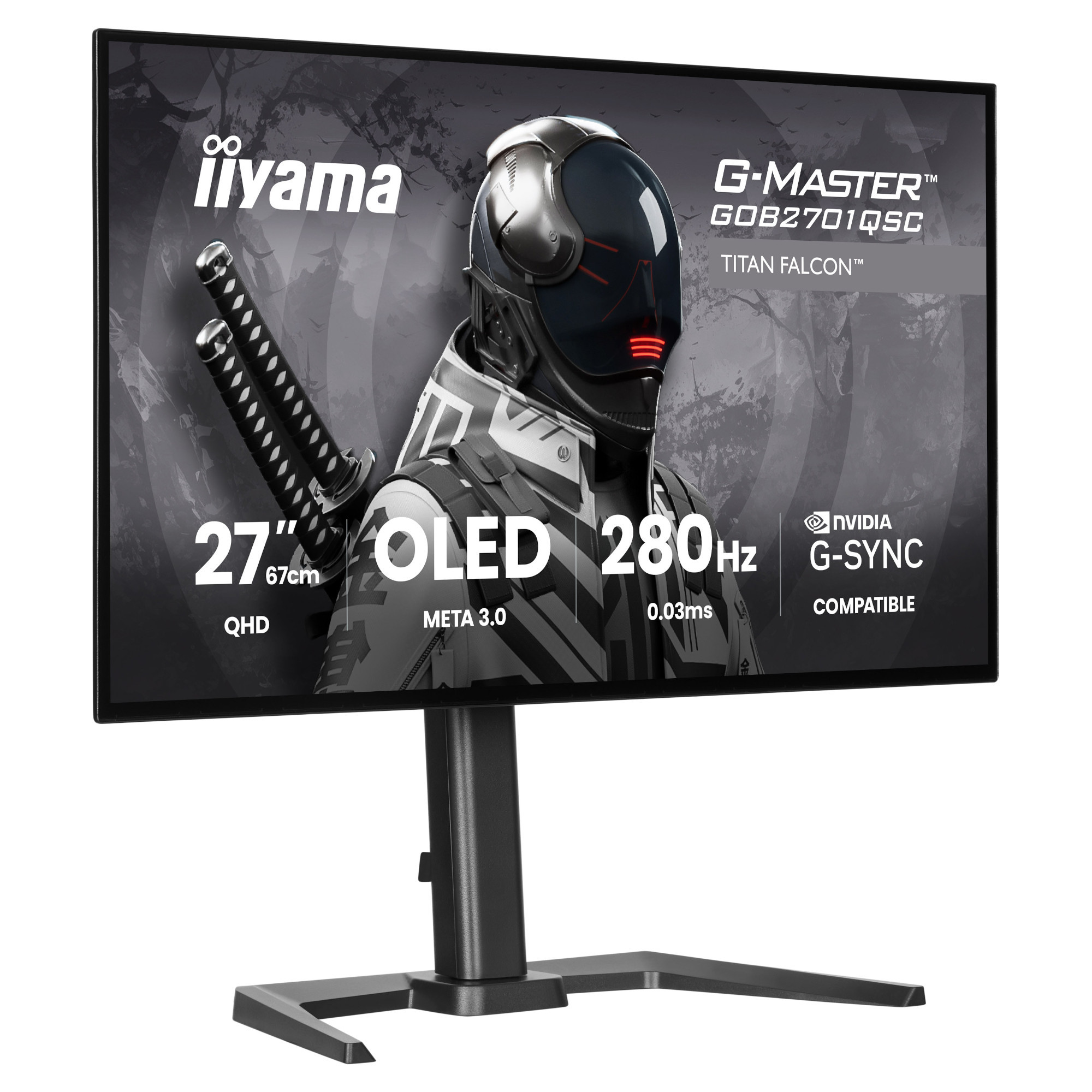 Монитор IIYAMA GOB2701QSC-B1, 27" OLED 2560x1440 280Hz - 3