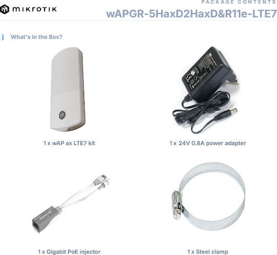 Точка за достъп MikroTik wAP ax LTE7 kit - wAPGR-5HaxD2HaxD&R11e-LTE7 - 2