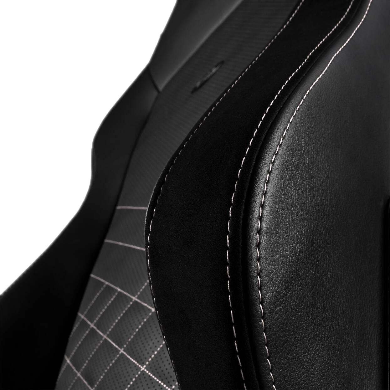 Геймърски стол noblechairs HERO, Black/Platinum-White, до 150 kg, Изкуствена кожа - NBL-HRO-PU-BPW - 7