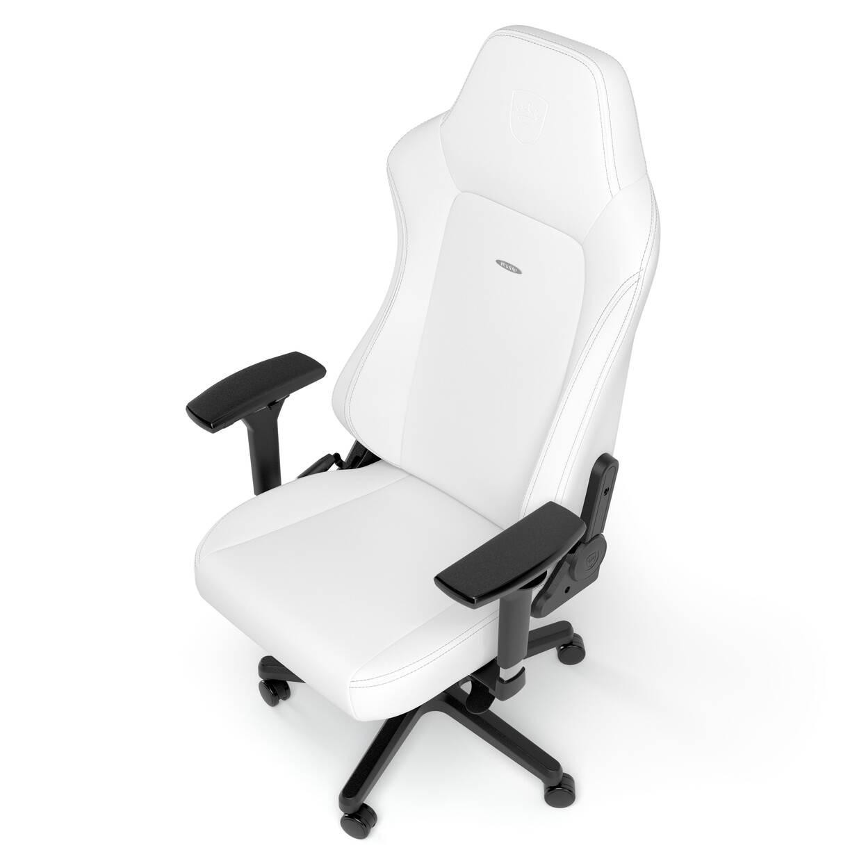 Геймърски стол noblechairs HERO, White Edition, изкуствена кожа, до 150 kg - NBL-HRO-PU-WED - 6
