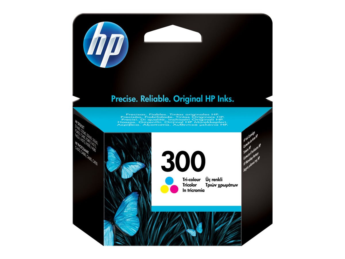Мастилена касета HP 300, цветна (циан, магента, жълто), 4ml, 165 страници - CC643EE#UUS - 1
