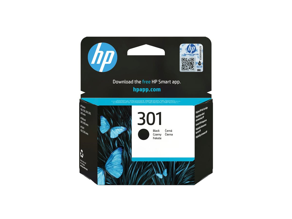 Мастилена касета HP 301, черна, 3ml, 190 страници - CH561EE#UUS - 2