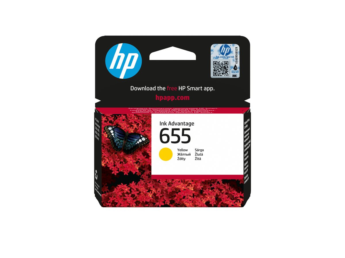 Мастилена касета HP 655, жълта, стандартен капацитет 600 страници - CZ112AE#BHK - 2