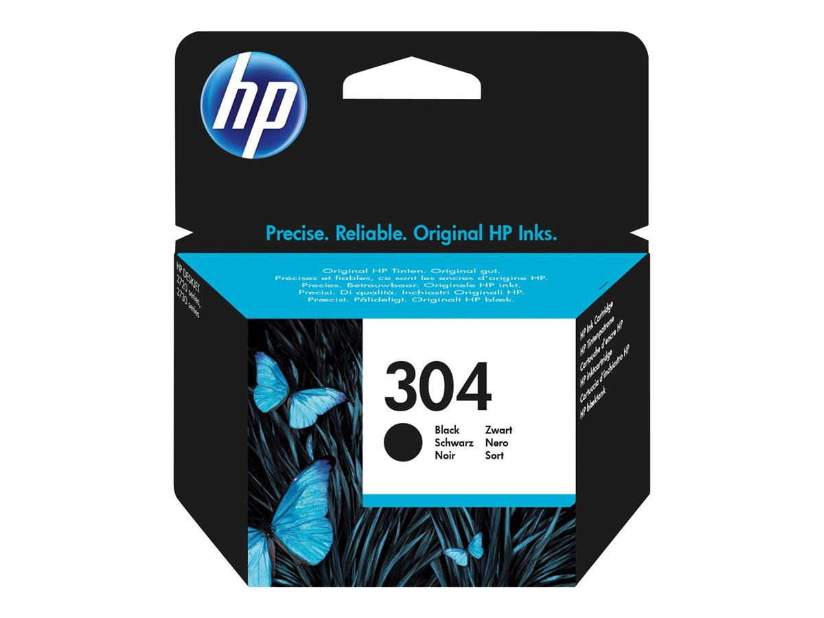 Мастилена касета HP 304, Black, Standard Capacity, 120 страници - N9K06AE#BA3 - 1