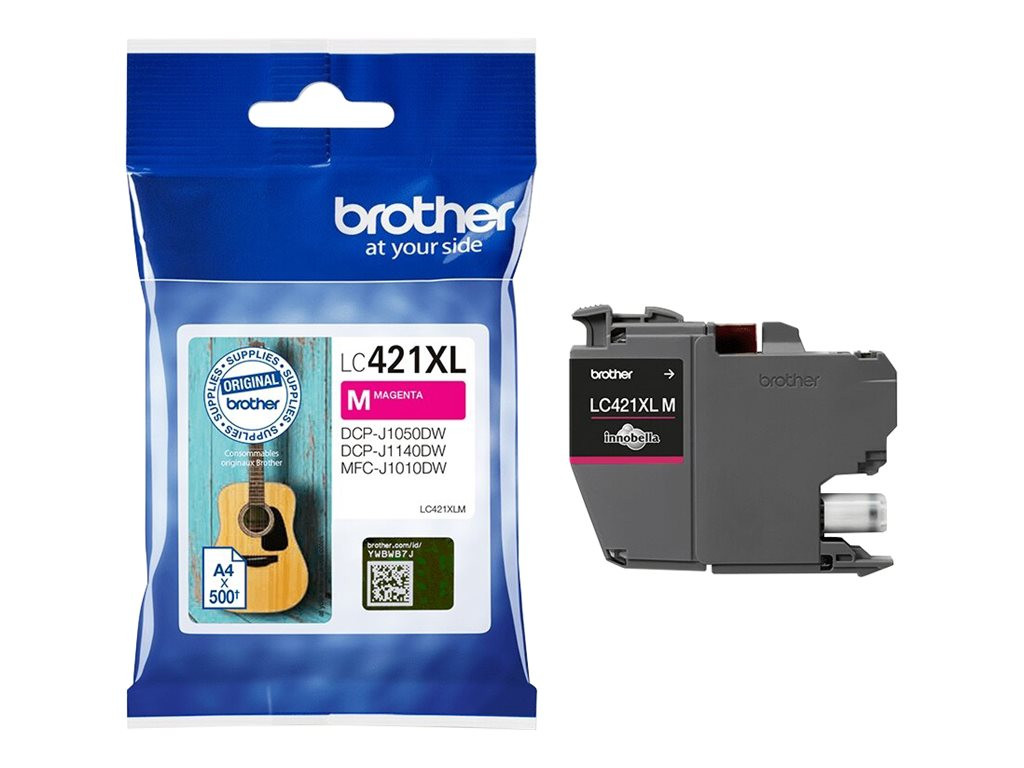 Мастилена касета Brother LC421XLM, Magenta, 500 страници - LC421XLM - 1