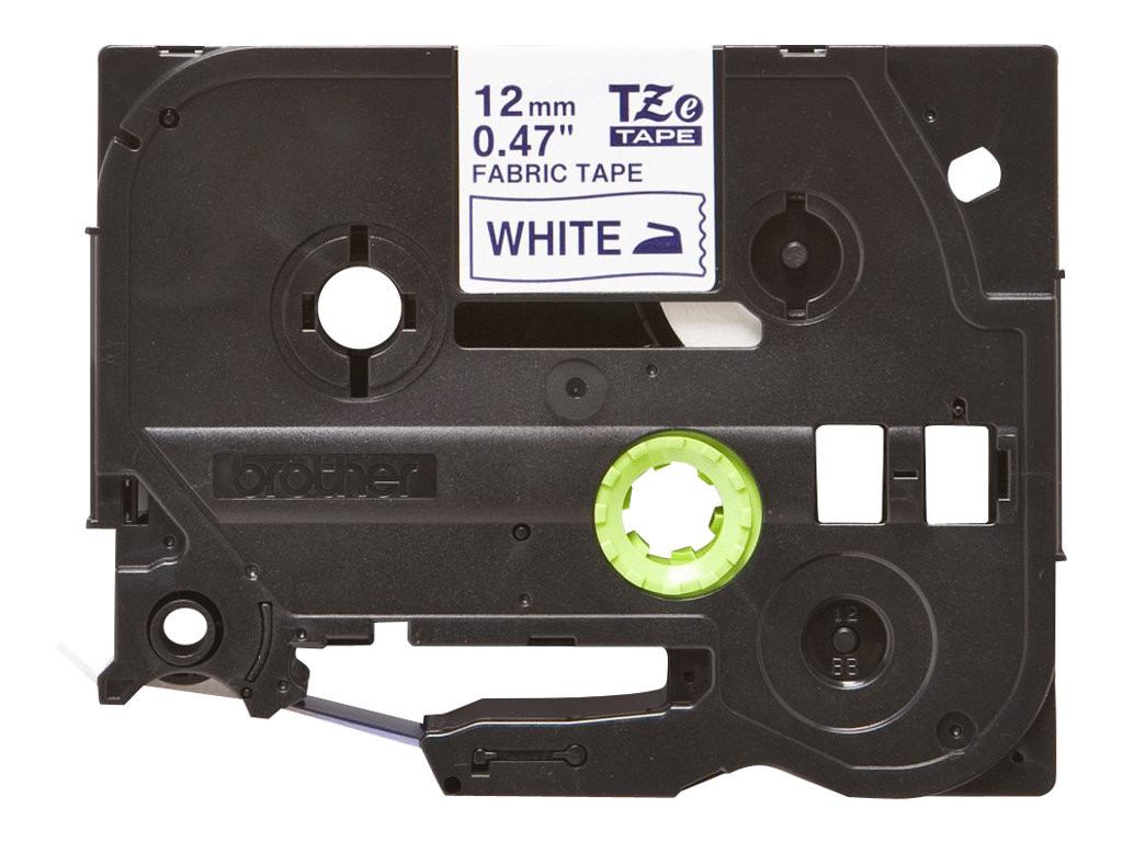 Текстилна лента Brother TZe-FA3, 12mm x 3m, тъмносиня върху бяло, за текстил - TZEFA3 - 4