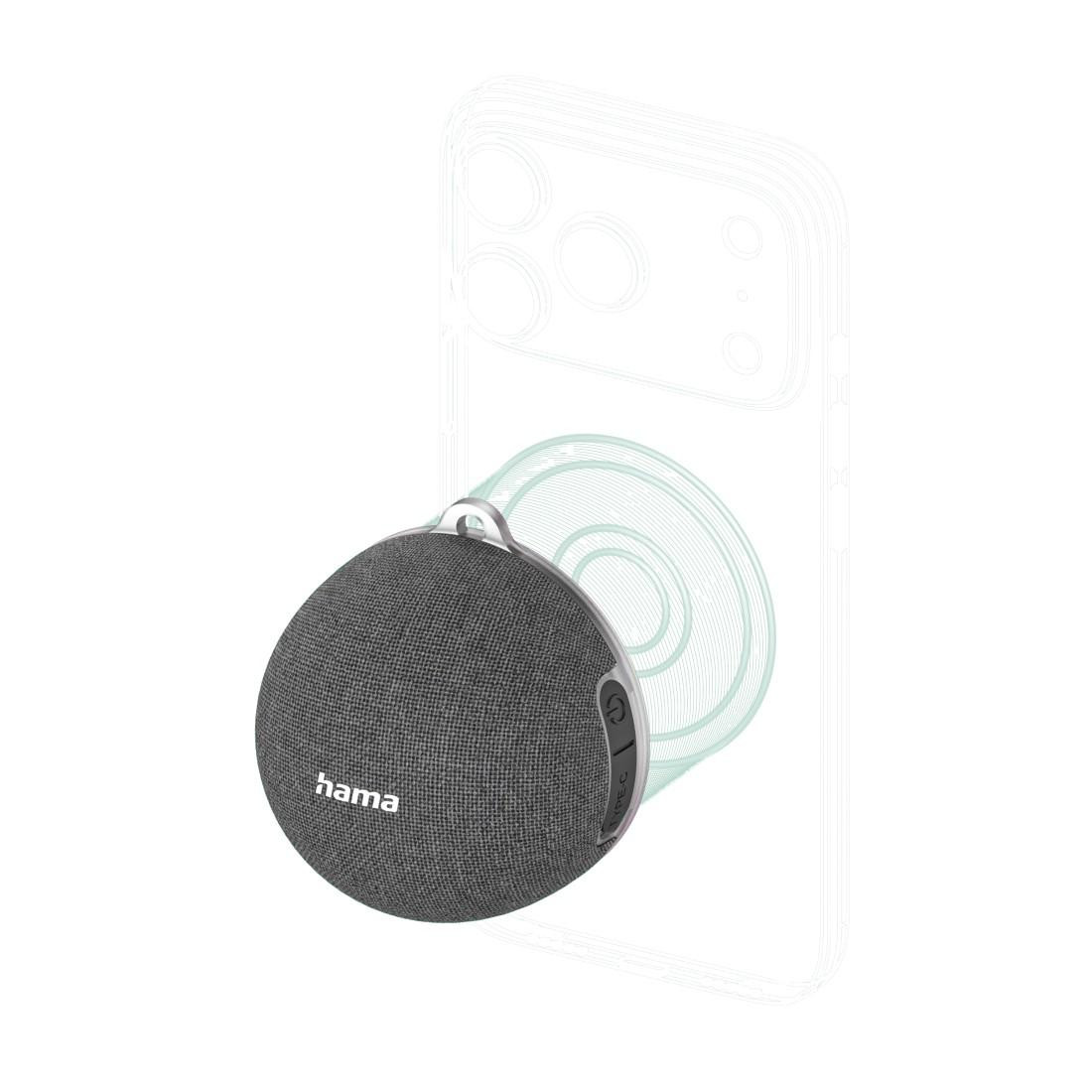 Bluetooth колонка HAMA MagBuddy, 5W, сива - HAMA-188245 - 8