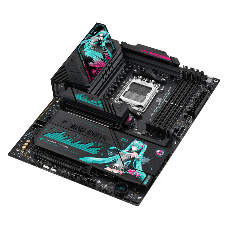 Дънна платка ASUS ROG STRIX X870E-H GAMING Hatsune Miku Edition, AM5, AMD X870E, DDR5, Wi-Fi 7 - 90MB1MA0-M0EAY0 - 5