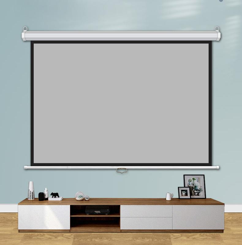 Екран за стена Estillo, 240x240 cm, 1:1, ръчен, стенно монтиране - EST-SCREEN-ROLLER-240 - 1