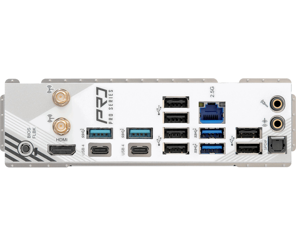 Дънна платка ASROCK X870 PRO RS WIFI, AMD X870, AM5, 4xDDR5, 3xM.2, WiFi 7 - 5