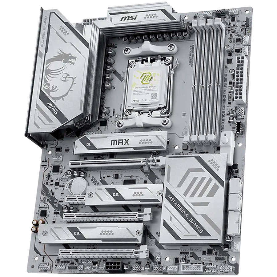 Дънна платка MSI X870E GAMING PLUS MAX WIFI, ATX, Socket AM5, DDR5 8200MHz  - 911-7E70-016 - 2