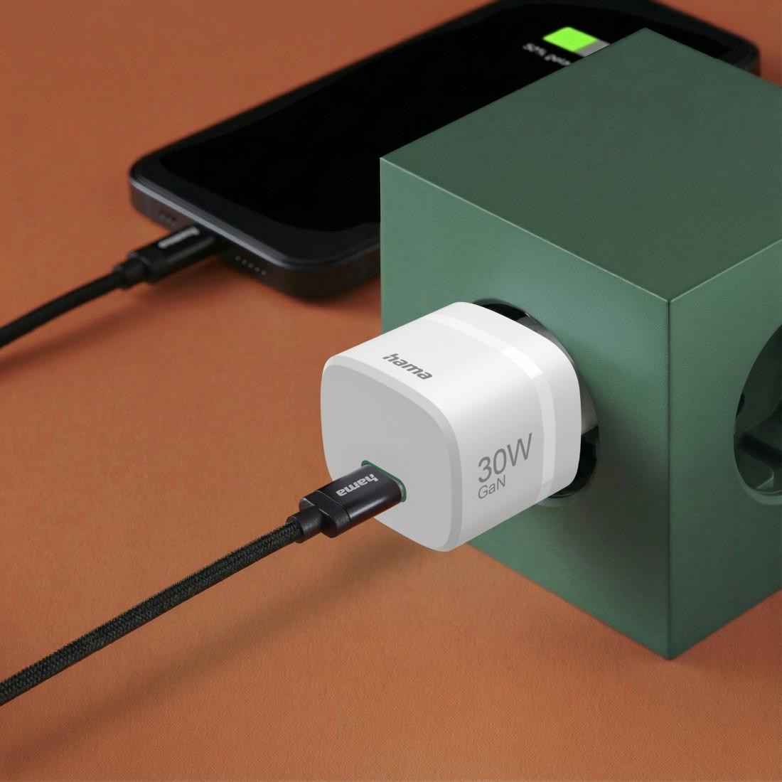 Зарядно устройство HAMA, 30W, GaN, USB-C, PD/Qualcomm, Zero Standby, бяло - HAMA-201964 - 2