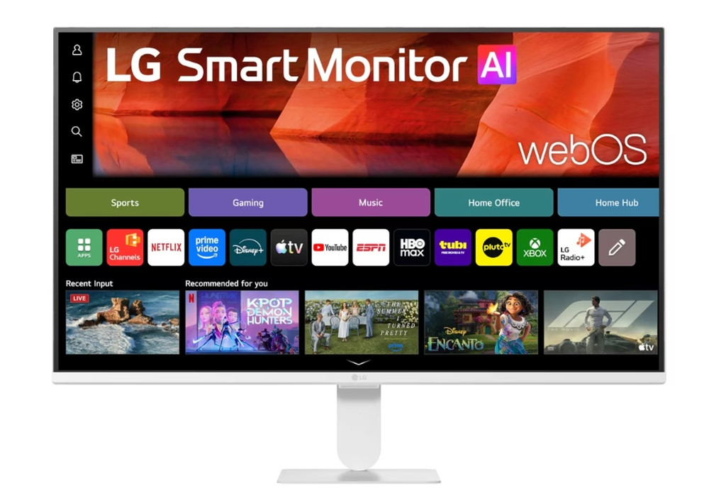 Монитор LG 27U511SB-W, 27" Full HD IPS 120Hz, Smart webOS, sRGB 99%, HDMI, USB, Bluetooth, Speakers 5W x2, White - 1