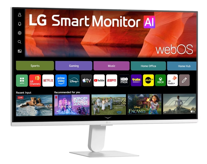 Монитор LG 27U511SB-W, 27" Full HD IPS 120Hz, Smart webOS, sRGB 99%, HDMI, USB, Bluetooth, Speakers 5W x2, White - 3
