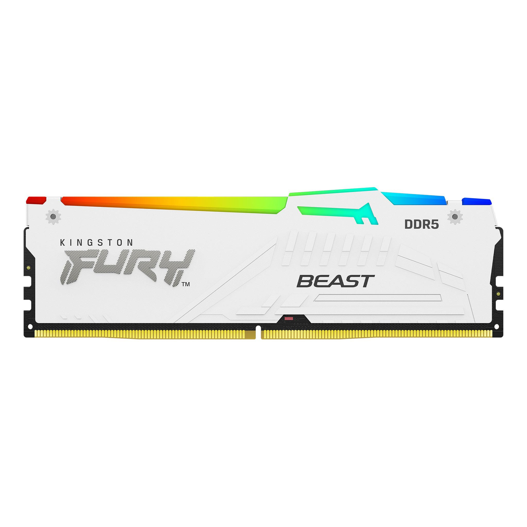 RAM памет Kingston FURY Beast RGB, 32GB DDR5 6000MT/s CL30 - KF560C30BWEAK2-32 - 2