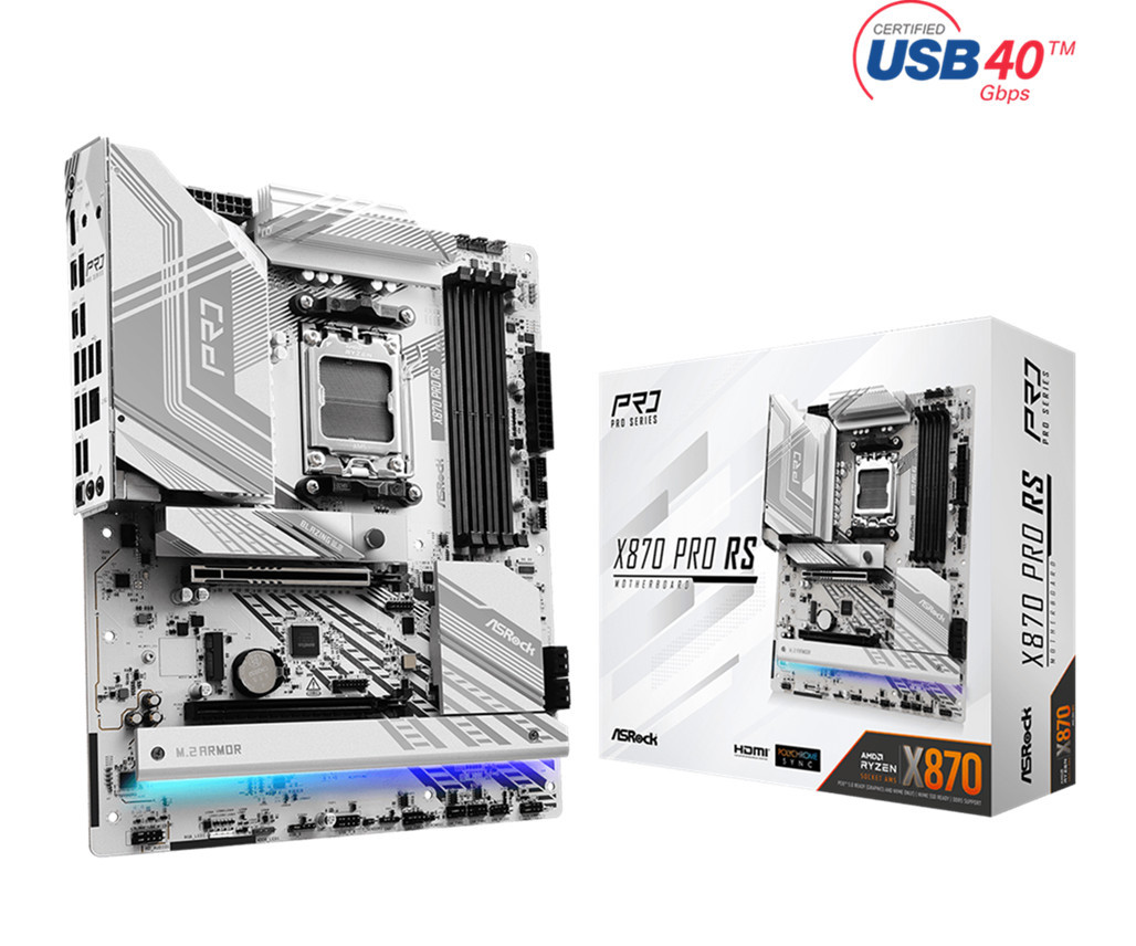 Дънна платка ASRock X870 Pro RS, AMD AM5, DDR5, PCIe 5.0 - 1