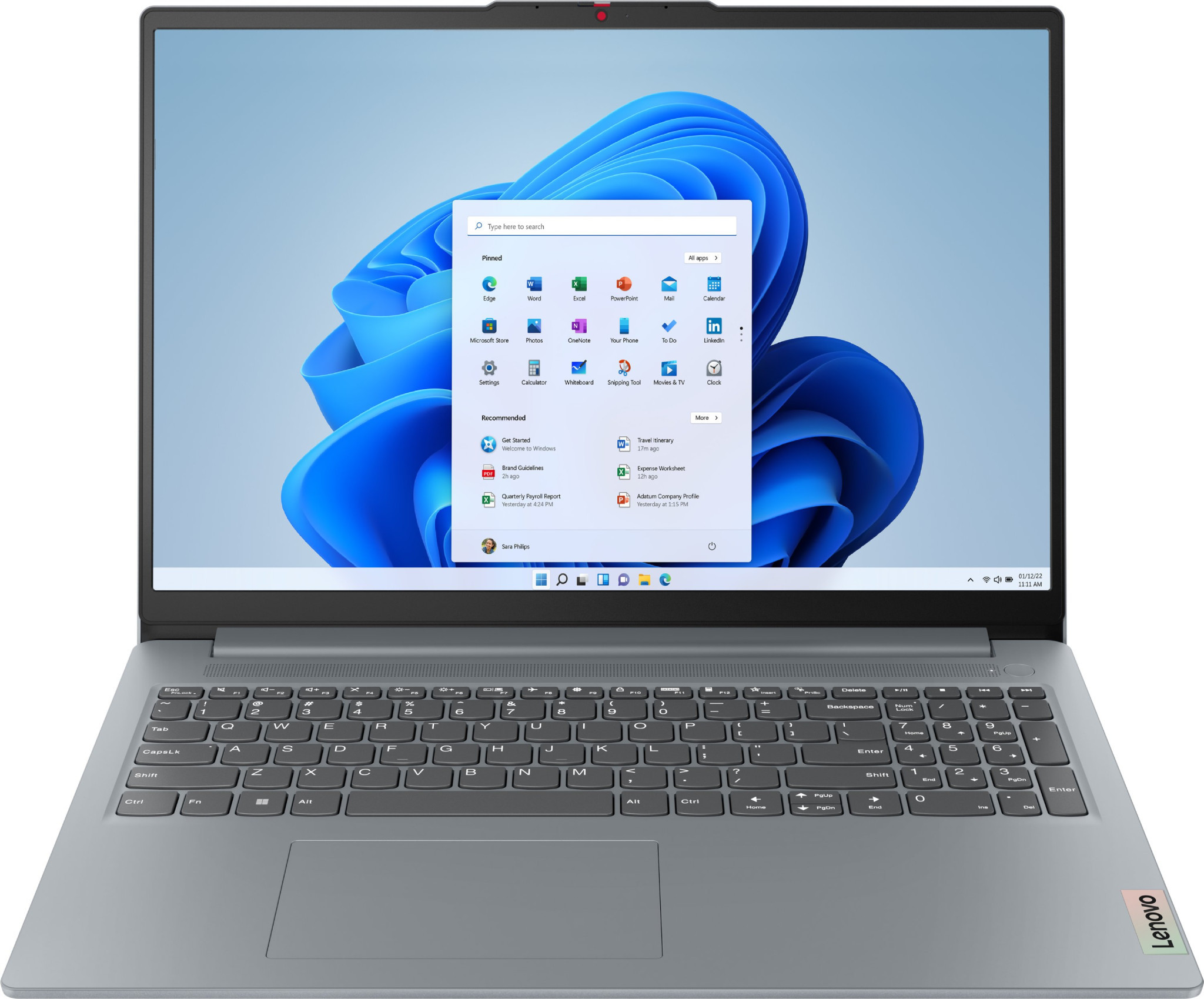 Лаптоп Lenovo IdeaPad Slim 3 15AMN8, 15.6" Full HD TN, Ryzen 3 7330U, 16GB LPDDR5, 512GB SSD, Free OS - 82XQ01N6BM - 1