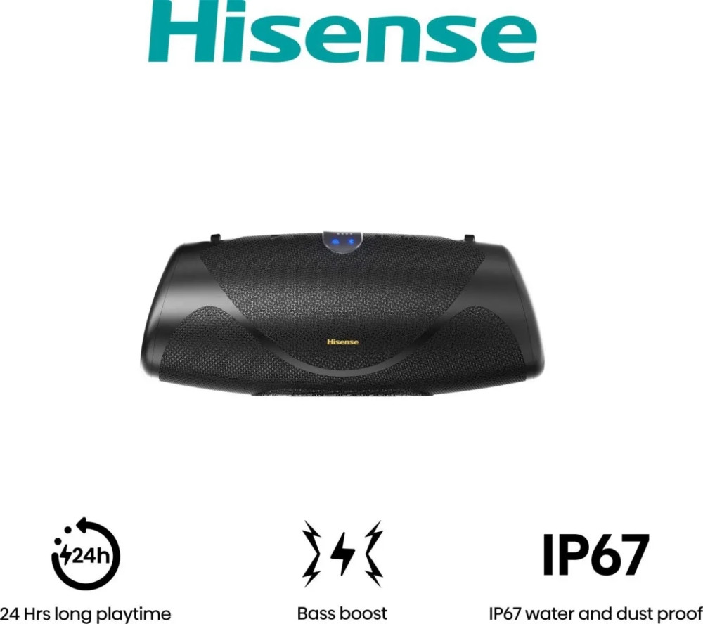 Портативна колона Hisense WeBoom, 2.0 Ch., 140W, Bluetooth 6.0, IP67, 20h, Power Bank - 20019369 - 1