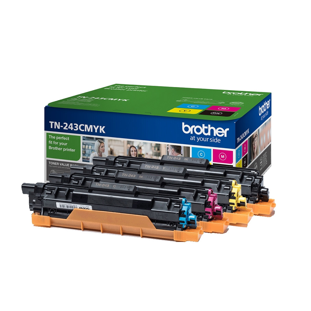 Тонер касета Brother TN-243CMYK, 4 цвята (Black/Cyan/Magenta/Yellow), до 1000 страници на цвят - TN243CMYK - 1