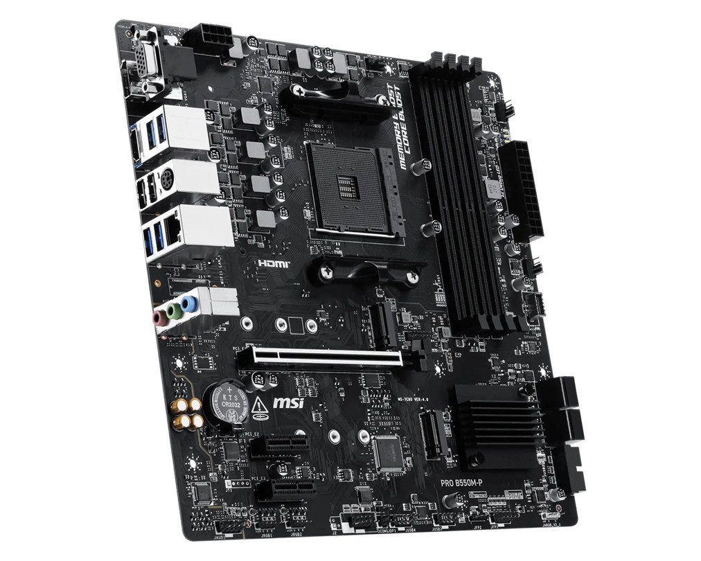 Дънна платка MSI PRO B550M-P, Socket AM4, AMD B550, 4x DDR4, mATX - 911-7C95-201 - 3