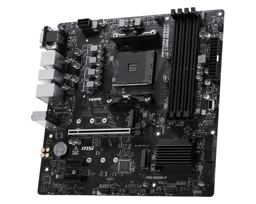 Дънна платка MSI PRO B550M-P, Socket AM4, AMD B550, 4x DDR4, mATX - 911-7C95-201 - 4
