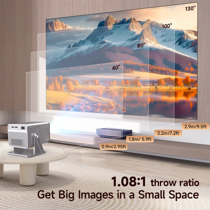 Проектор MagCubic X7, 1080p, Android 14, 2GB RAM, 16GB ROM, 800 ANSI Lumens - MAGCUBIC-X7 - 7
