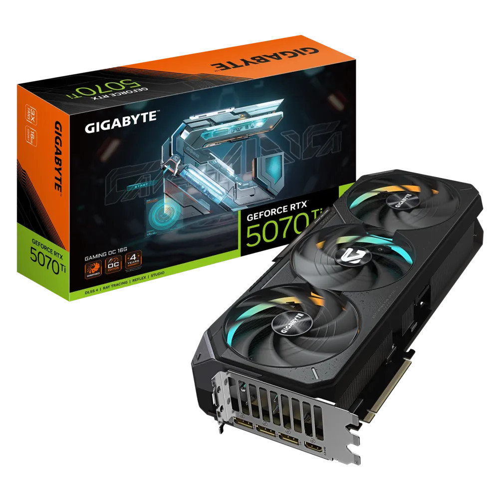 Видео карта Gigabyte Nvidia GeForce RTX 5070 TI GAMING OC 16GB GDDR7 - GV-N507TGAMING OC-16GD - 1