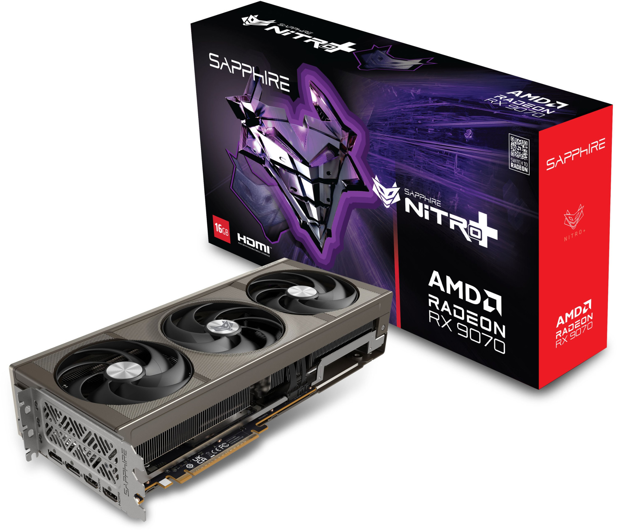 Видео карта Sapphire NITRO  Radeon RX 9070 16GB GDDR6, 256 bit  - 11349-01-20G - 1