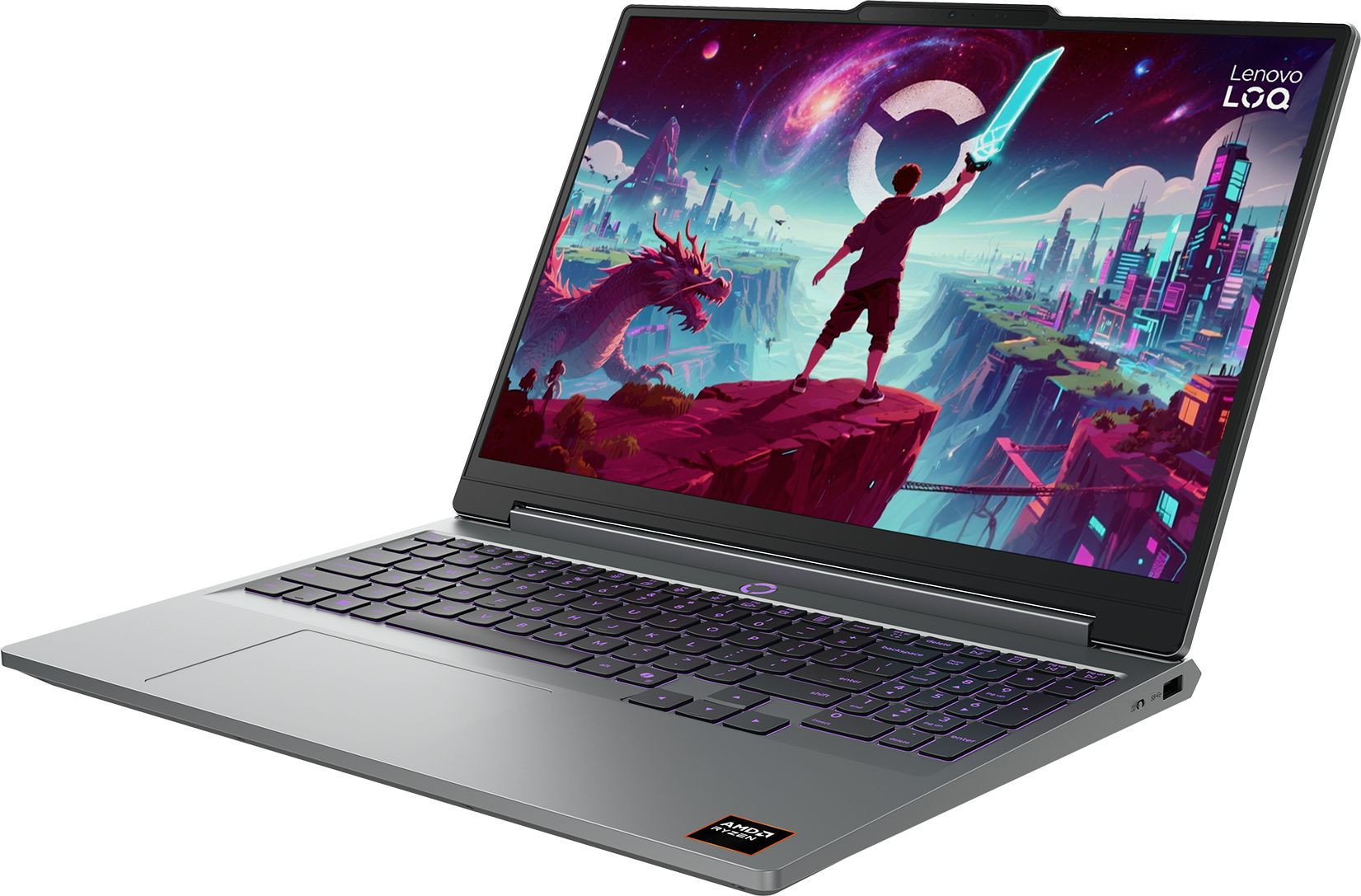 Лаптоп Lenovo LOQ 15AHP11, 15.3", Full HD+, AMD Ryzen 7 250, NVIDIA RTX 5060 8GB GDDR7 DLSS 4, RAM 32GB, 512GB SSD - 83TN001VBM - 3