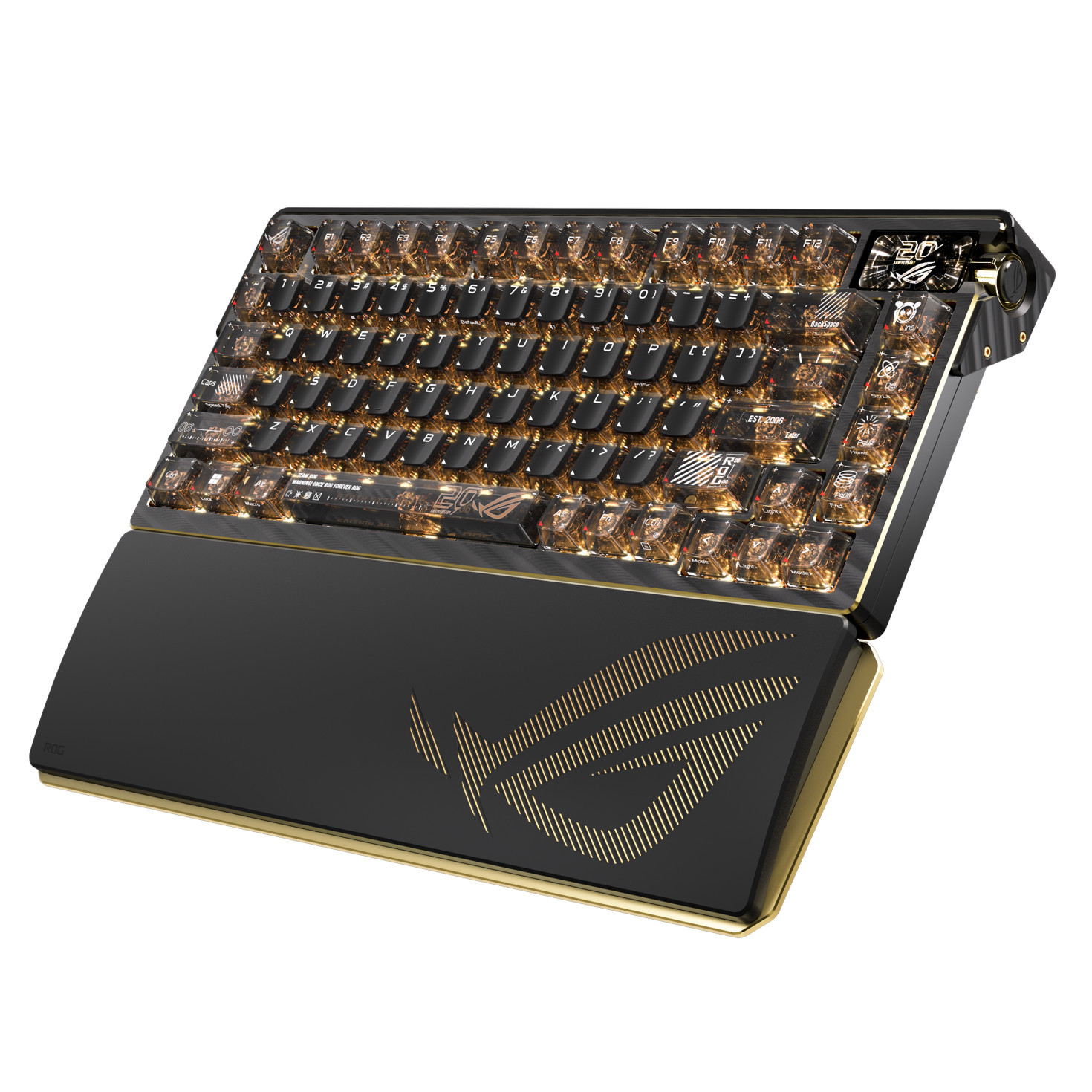 Безжична механична геймърска клавиатура ASUS ROG Azoth Extreme Edition 20, RGB подсветка, ROG NX Snow суичове, USB/Bluetooth/RF 2.4GHz - 90MP04VF-BKUA20 - 10