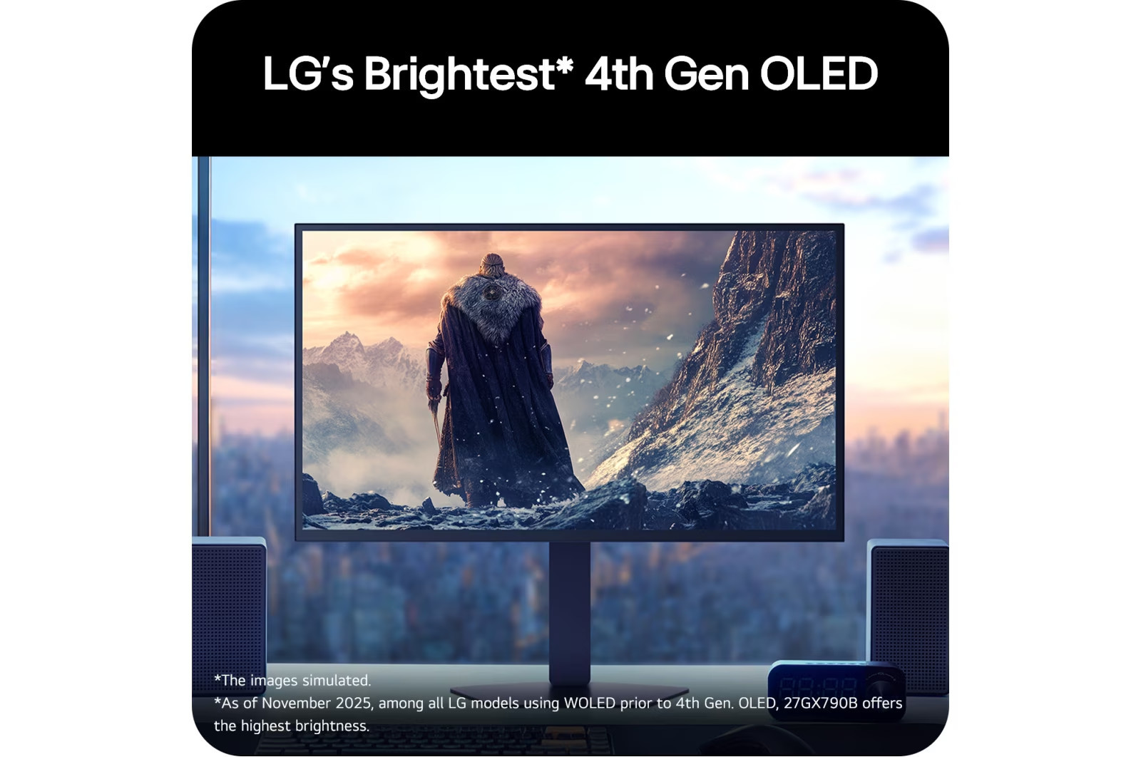 Монитор LG UltraGear 27GX790B-B, 26.5" QHD OLED 540Hz, 0.03ms, DisplayHDR True Black 500, AMD FreeSync Premium Pro, G-SYNC Compatible - 3