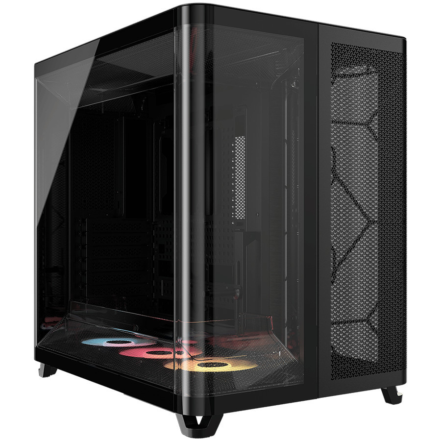 Кутия за компютър CORSAIR 5400 RS-R ARGB, Mid-Tower, Tempered Glass, ATX, Черна - CC-9011318-WW - 1