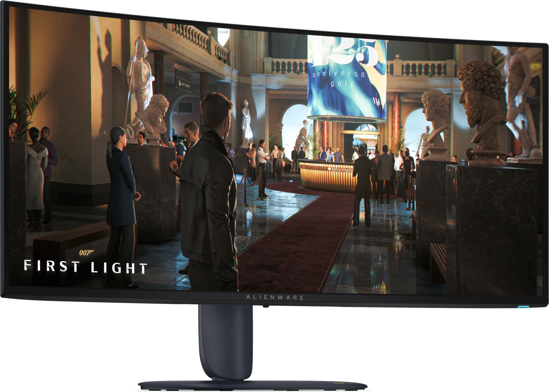 Монитор Dell Alienware AW3426DW, 34" UWQHD (3440x1440) QD-OLED 280Hz, 21:9, 1800R, 0.03ms, 99% DCI-P3, DP1.4, 2xHDMI2.1, USB-C - 1