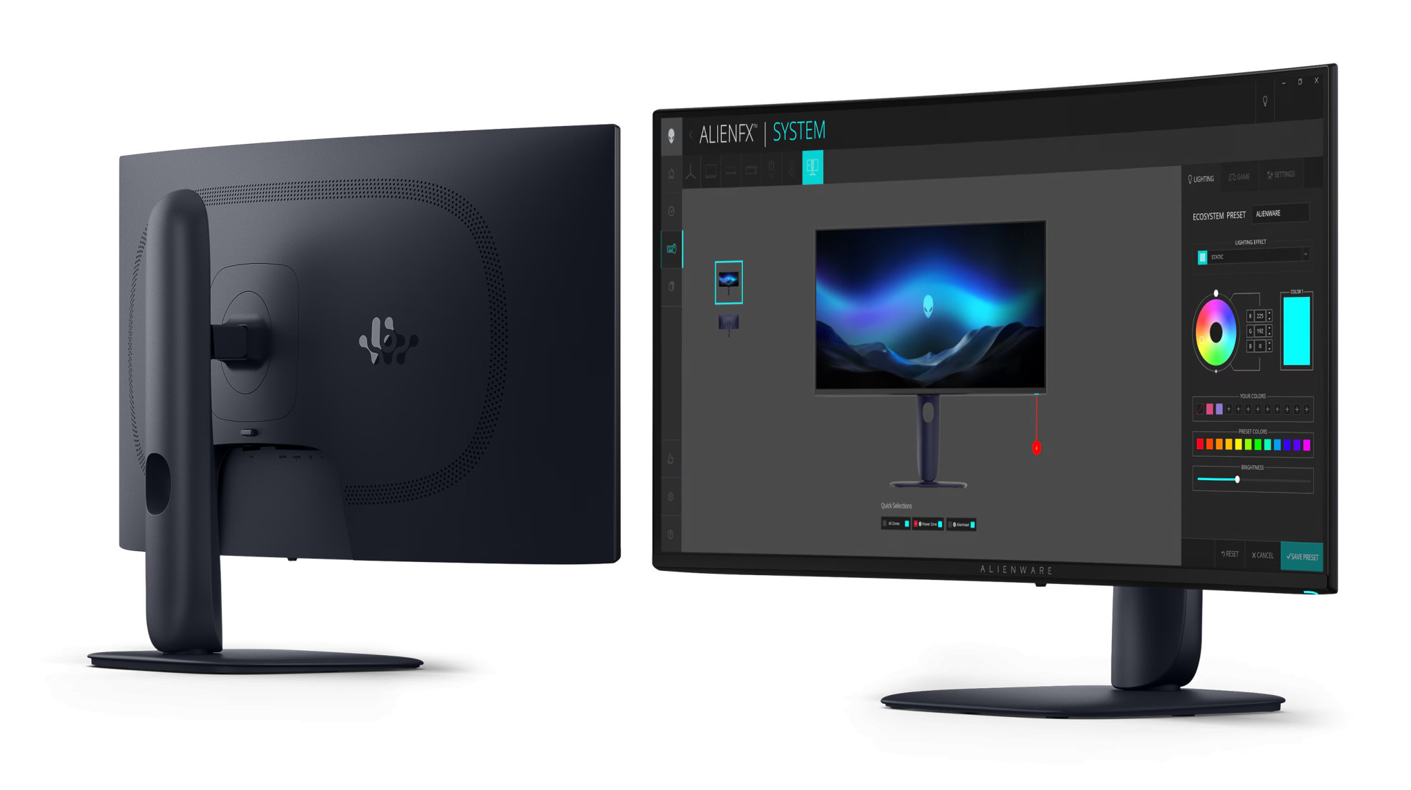 Монитор Dell Alienware AW3426DW, 34" UWQHD (3440x1440) QD-OLED 280Hz, 21:9, 1800R, 0.03ms, 99% DCI-P3, DP1.4, 2xHDMI2.1, USB-C - 5
