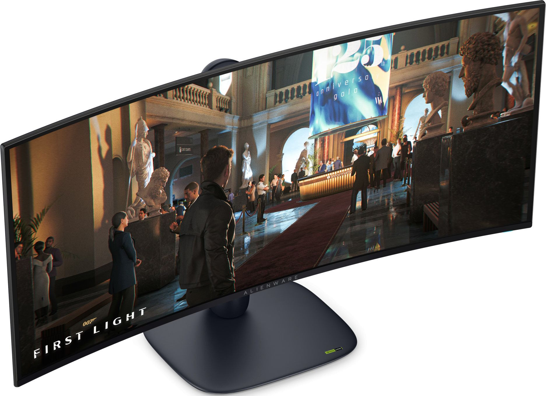 Монитор Dell Alienware AW3426DW, 34" UWQHD (3440x1440) QD-OLED 280Hz, 21:9, 1800R, 0.03ms, 99% DCI-P3, DP1.4, 2xHDMI2.1, USB-C - 8