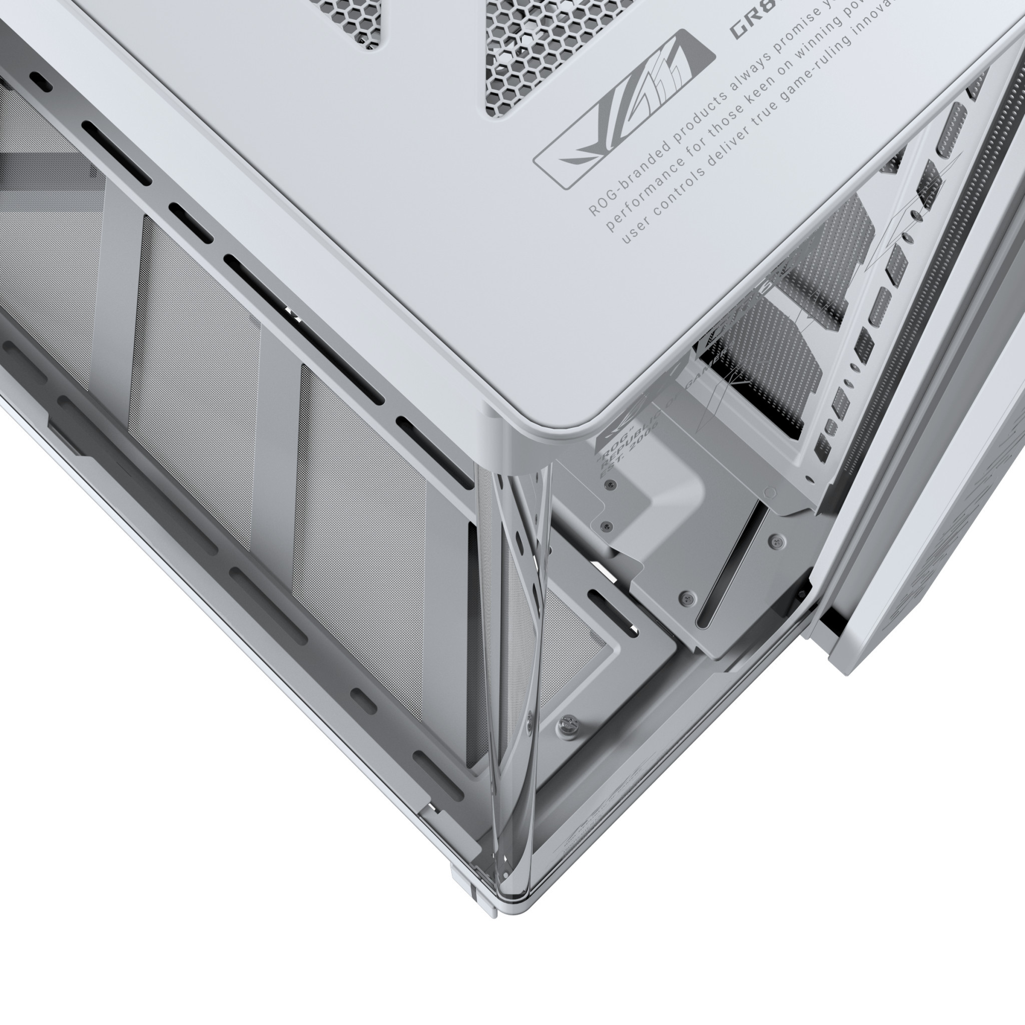 Кутия за компютър ASUS ROG Cronos, Mid-Tower E-ATX, бяла - 90DC00T3-B09030 - 11