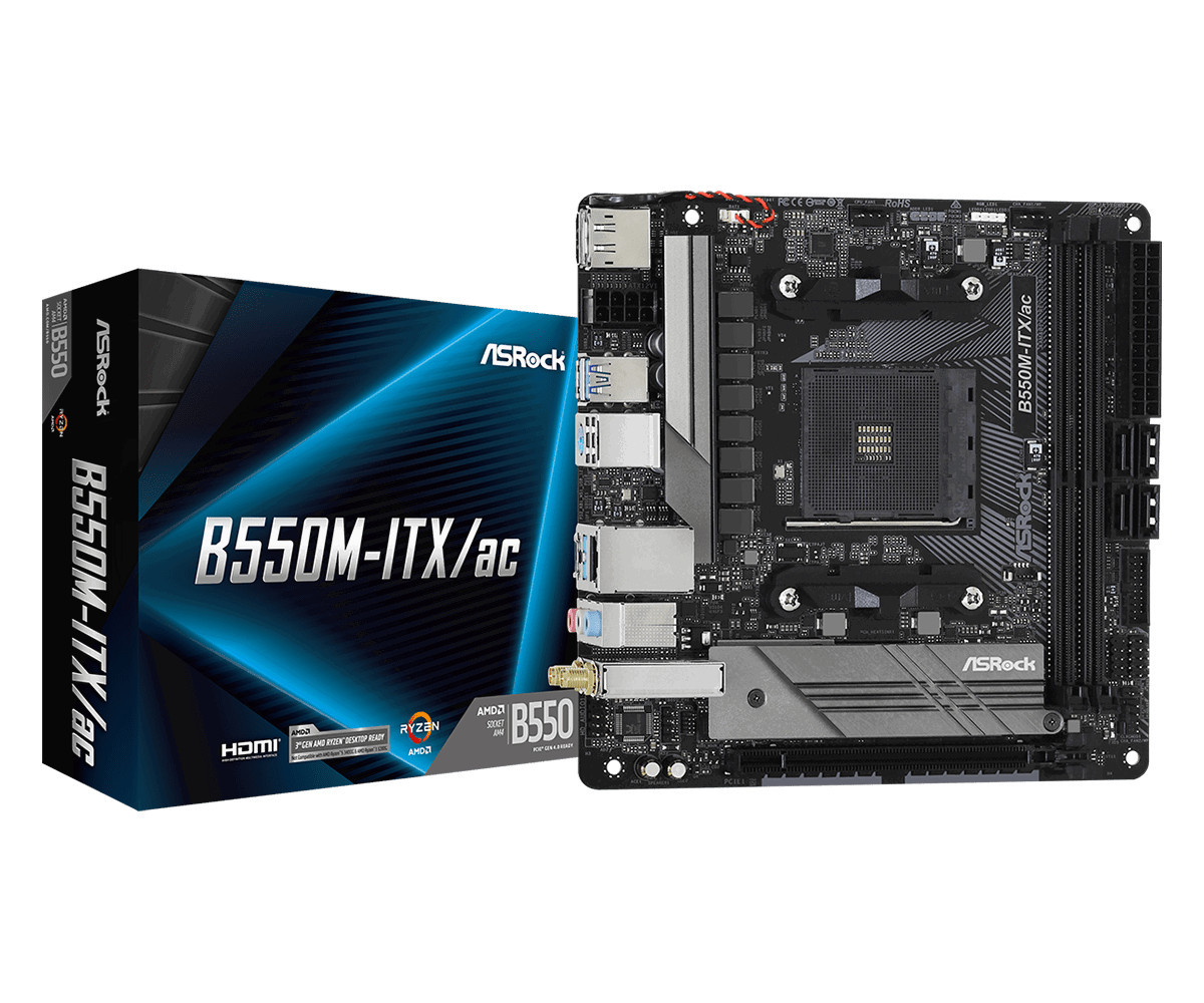Дънна платка AsRock B550M-ITX/AC - 1
