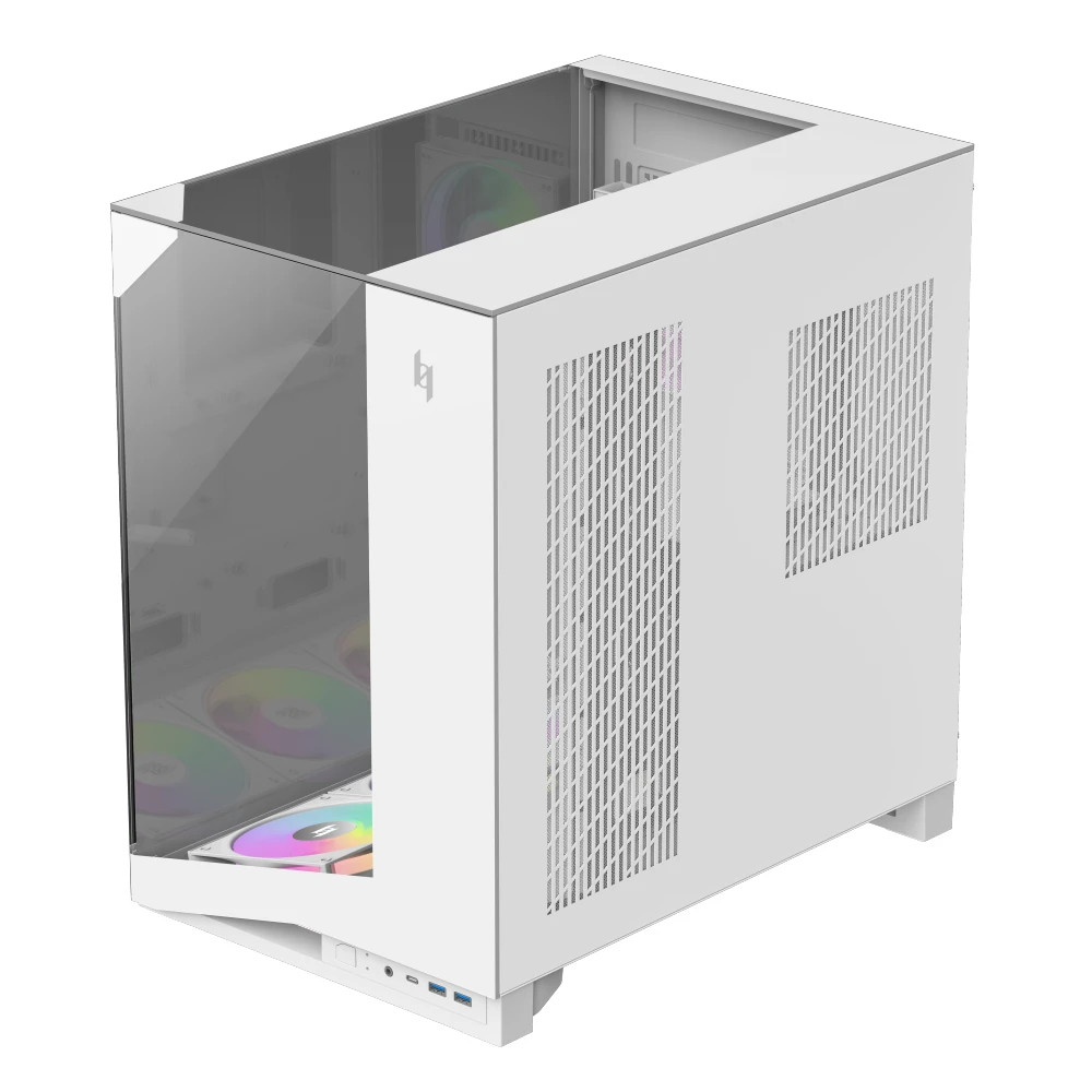 Кутия за компютър Gamemax NEX C56 VC WH, Middle Tower ATX, Tempered Glass, 4x ARGB вентилатора, бяла - 1849-3072R0004 - 5