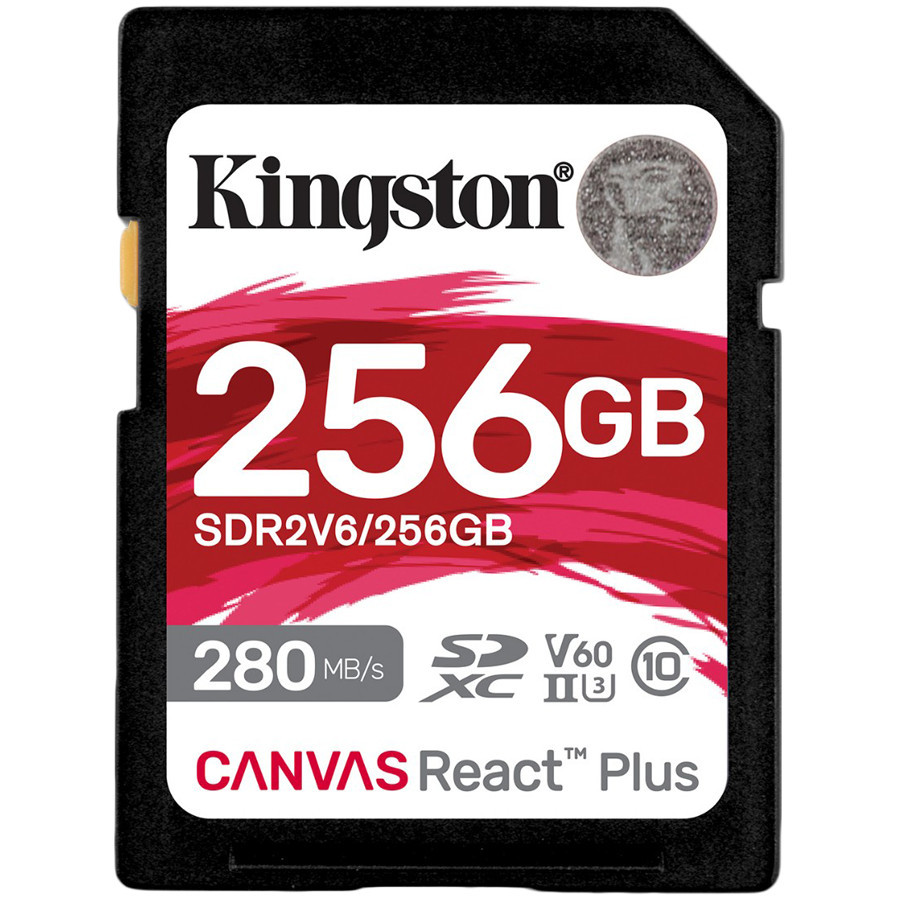 SD карта Kingston Canvas React Plus, 256GB SDXC UHS-II 280MB/s - SDR2V6/256GB - 1